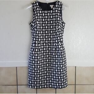 J Crew geometrical sheath dress Size 00 Excellent used condition